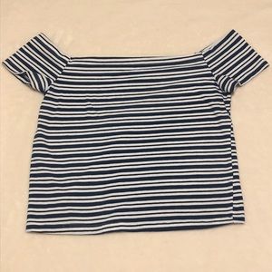 PAC SUN off the shoulder striped crop top